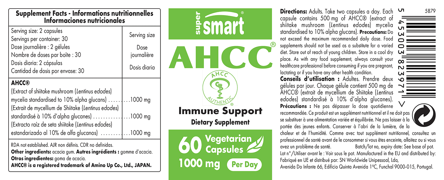 AHCC 500 mg - Immunitaire - Supersmart.com AHCC 500 mg - Immunitaire - Supersmart.com