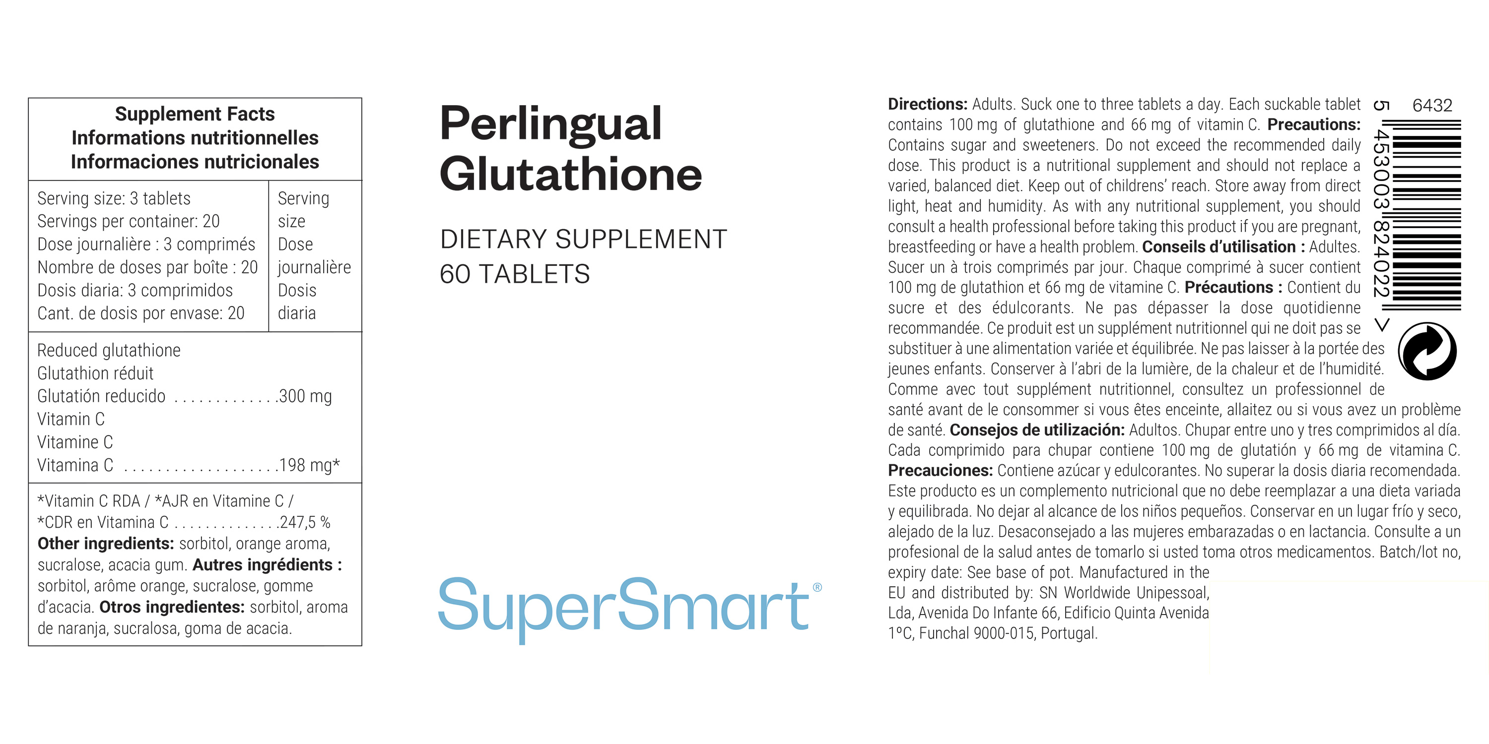 Perlingual glutathione 100 mg