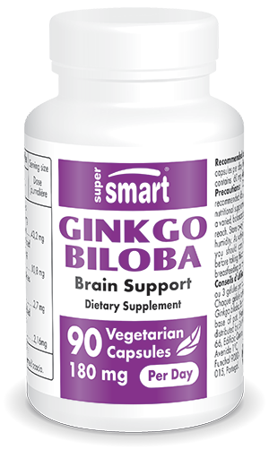 Ginkgo Biloba suplemento alimentar, suporte cerebral