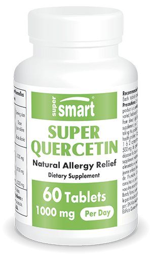 Super Quercetina suplemento alimentar, alívio para alergias natural