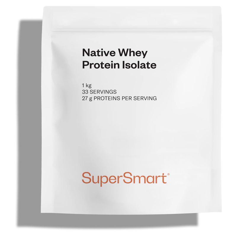 Protéines en Poudre - Isolat de Whey Native - La fome la plus Pure et active pour la Masse Musculaire - Native Whey Protein Isolate - Supersmart