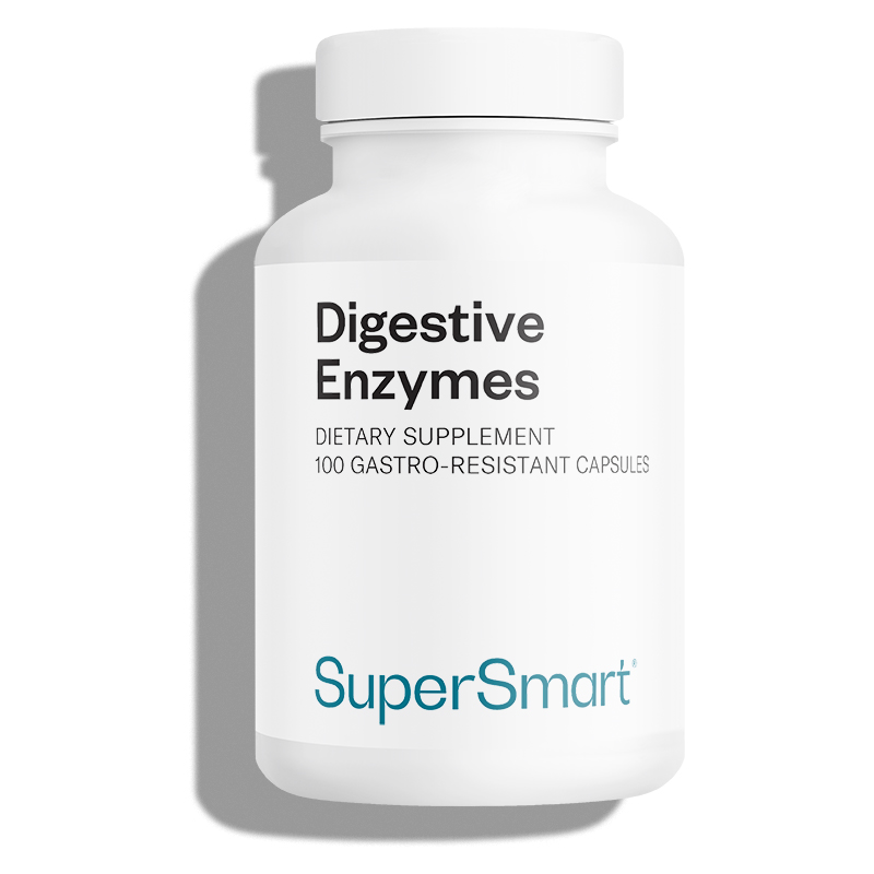 Digestive Enzymes - Riche en Enzymes & Fenugrec pour la Digestion - 100 DR caps™ - sans OGM - Supersmart