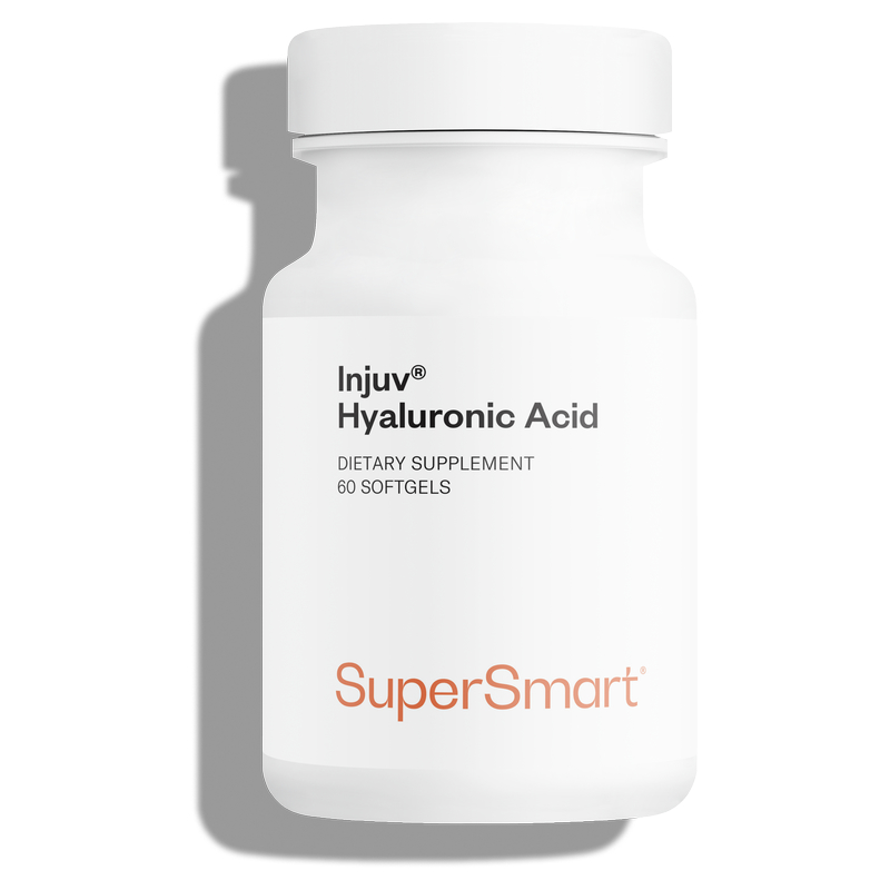 Injuv® Acide Hyaluronique - Anti-rides - Peau plus jeune & Hydration - 100% naturel - 60 Gél - Supersmart