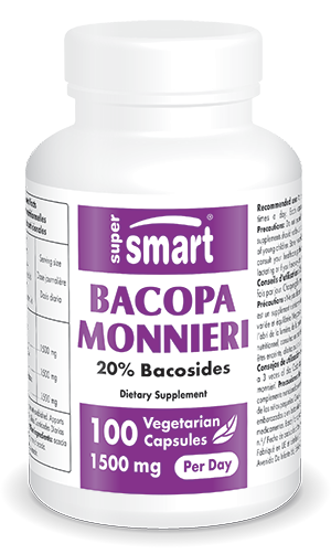 Bacopa Monnieri suplemento alimentar, 20 bacósidos