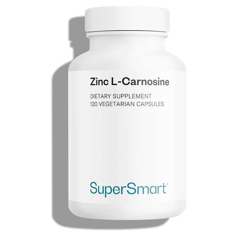 Zinc L-carnosine - Inflammation intestinale & Reflux gastrique - 120 Gél. Végétariennes - Supersmart