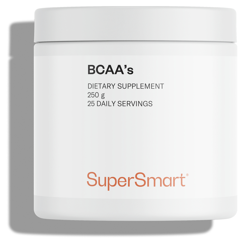 BCAA 2:1:1 naturel - Acides aminés naturels - Pour les Sportifs - 250g - Supersmart