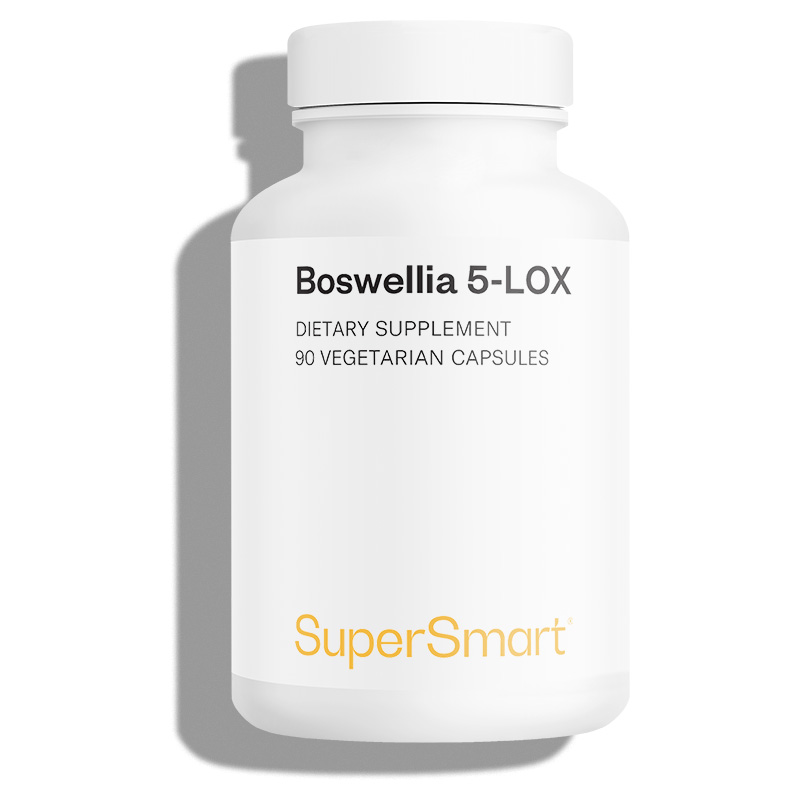 Boswellia 5-LOX - Gain de flexibilité des Articulations - 90 Gél. Vég - sans OGM - Supersmart