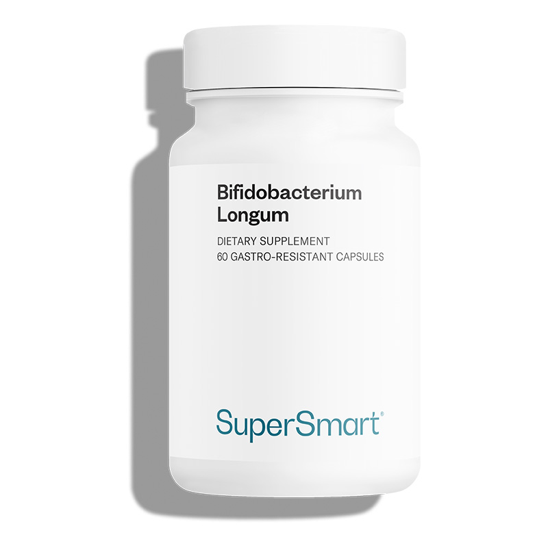 Bifidobacterium longum - Probiotique Destiné à Régénérer la Flore Intestinale - 60 DR Caps™ - sans OGM - Supersmart