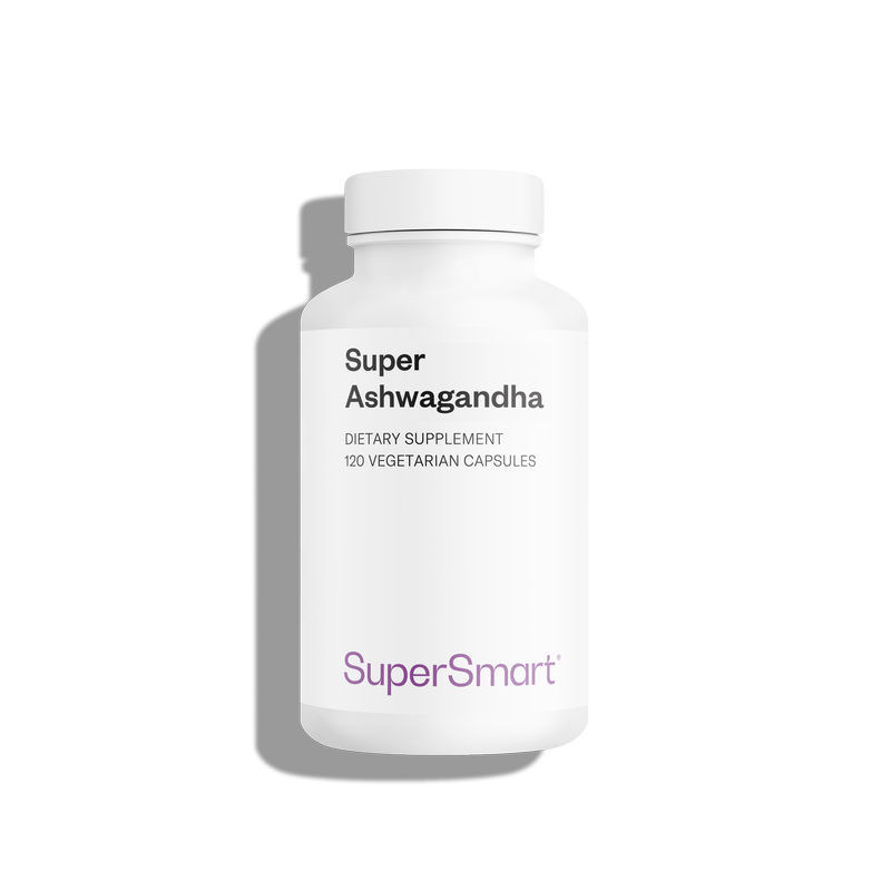 Super Ashwagandha - Favorise la relaxation - 120 Gél.Vég - sans OGM - Supersmart