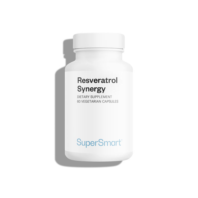 Resveratrol Synergy - Mix de Transresvératrol et Polyphénols d’exception - Haute biodisponibilité - 60 Gél Végétariennes - Supersmart