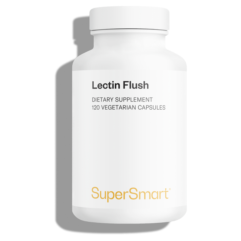 Lectin Flush - Contre les intolérances alimentaires & inconforts digestifs - 120 Gél. Végétariennes - Supersmart