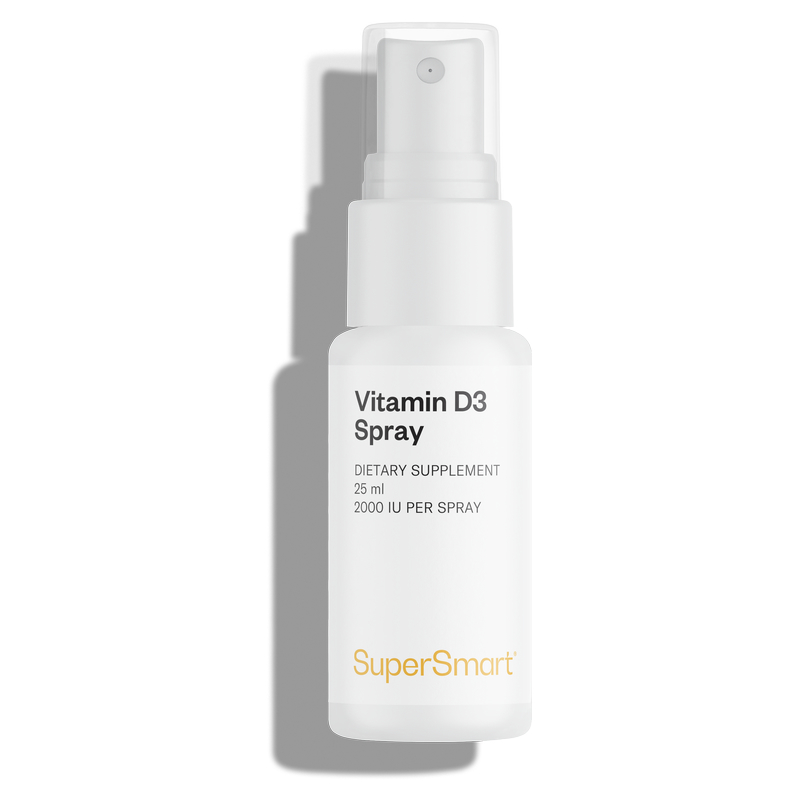 Spray Vitamine D3 2000 UI 25ml - Goût menthe - Système immunitaire - Supersmart