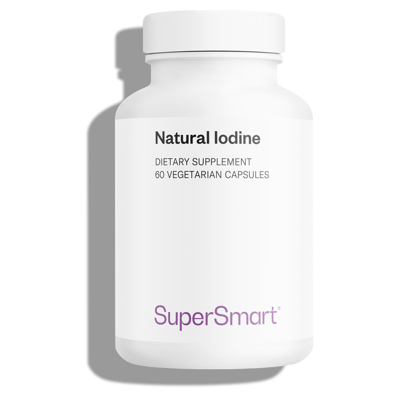 Natural Iodine - Iode Naturelle pour la Thyroïde - 60 Gél. Vég. - sans OGM - Supersmart