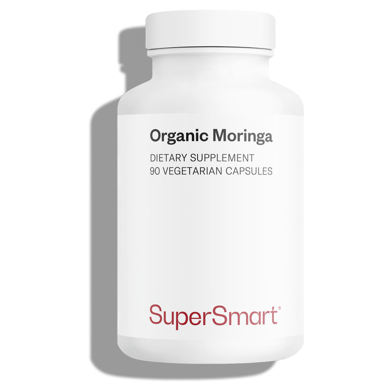 Organic Moringa leaf extract - Régule la glycémie - 90 Gél. Vég - sans OGM - Supersmart