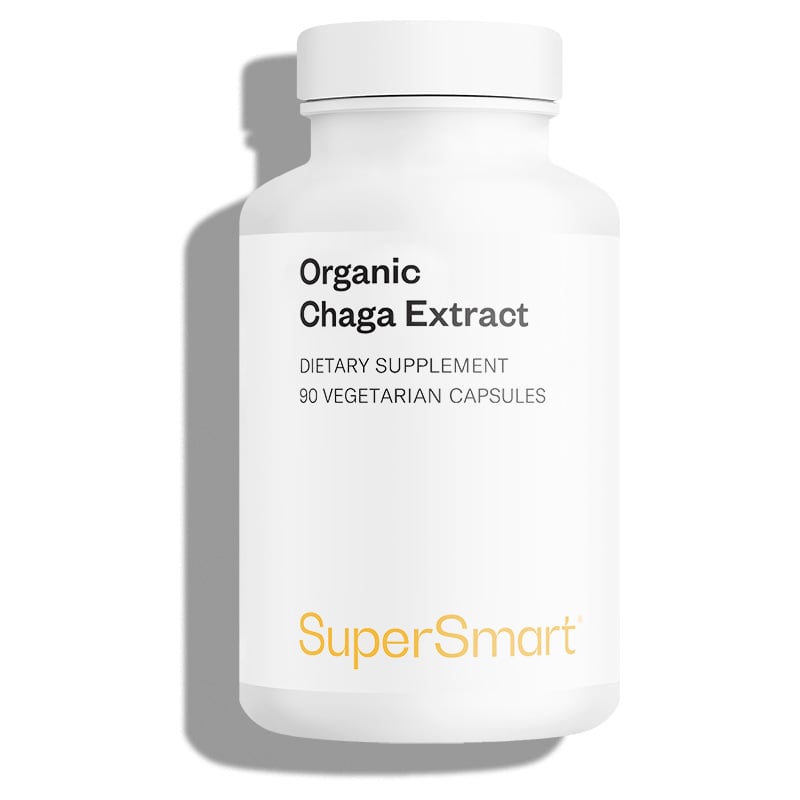 Organic Chaga Extract - Proprietà rinvigorenti e antiossidanti - 90 caps. veg. - senza OGM - Supersmart