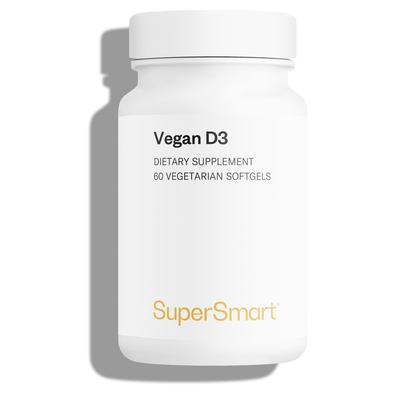 Vitamine D3 Vegan - Biodisponibilité maximale - 5000 UI - 100% végétale - Supersmart