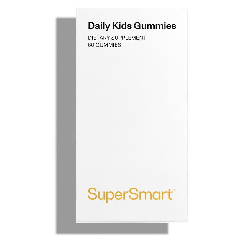 Gummies multivitaminés pour Enfants - 12 vitamines et 2 minéraux - Arôme de Fruits Naturel, Sans Sucre - Daily Kids Gummies - Supersmart