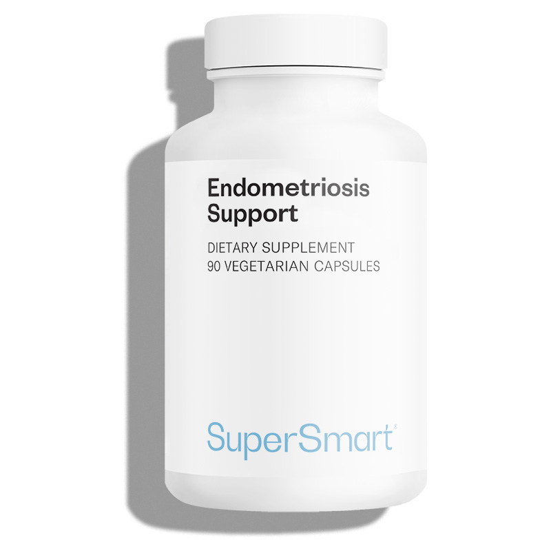 Contre l'Endométriose - Synergie d'actifs anti-inflammatoires - Complément Alimentaire PEA, NAC, AAL, etc. - Endometriosis Support - Supersmart