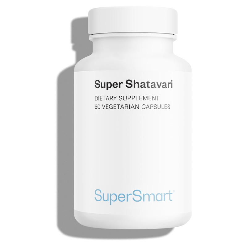 Complément alimentaire Shatavari - Diminue les Symptômes de la Ménopause : Bouffées de Chaleur, sueurs nocturnes, etc - Super Shatavari - Supersmart