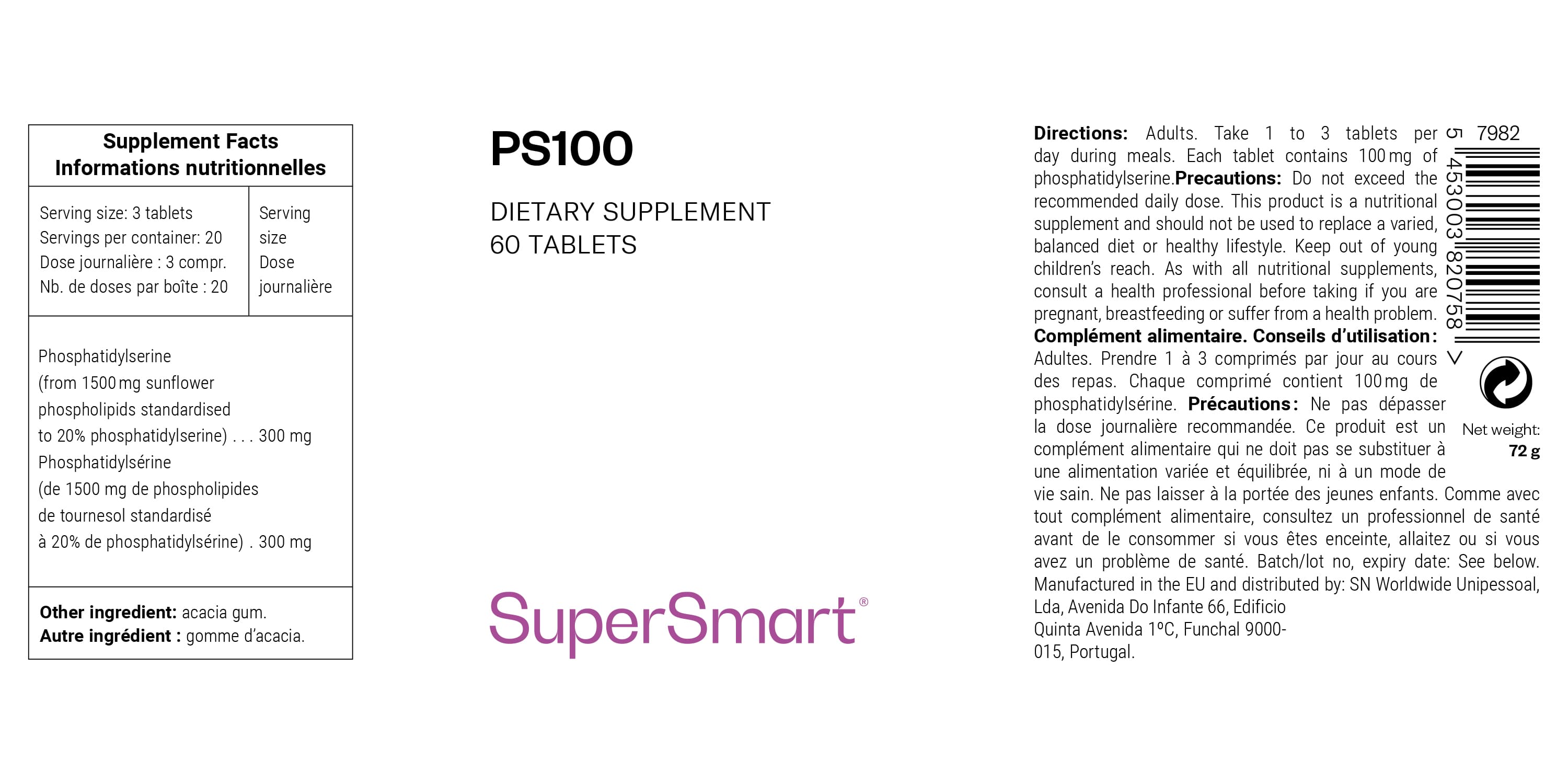 Complément alimentaire de phosphatidylsérine pour la mémoire