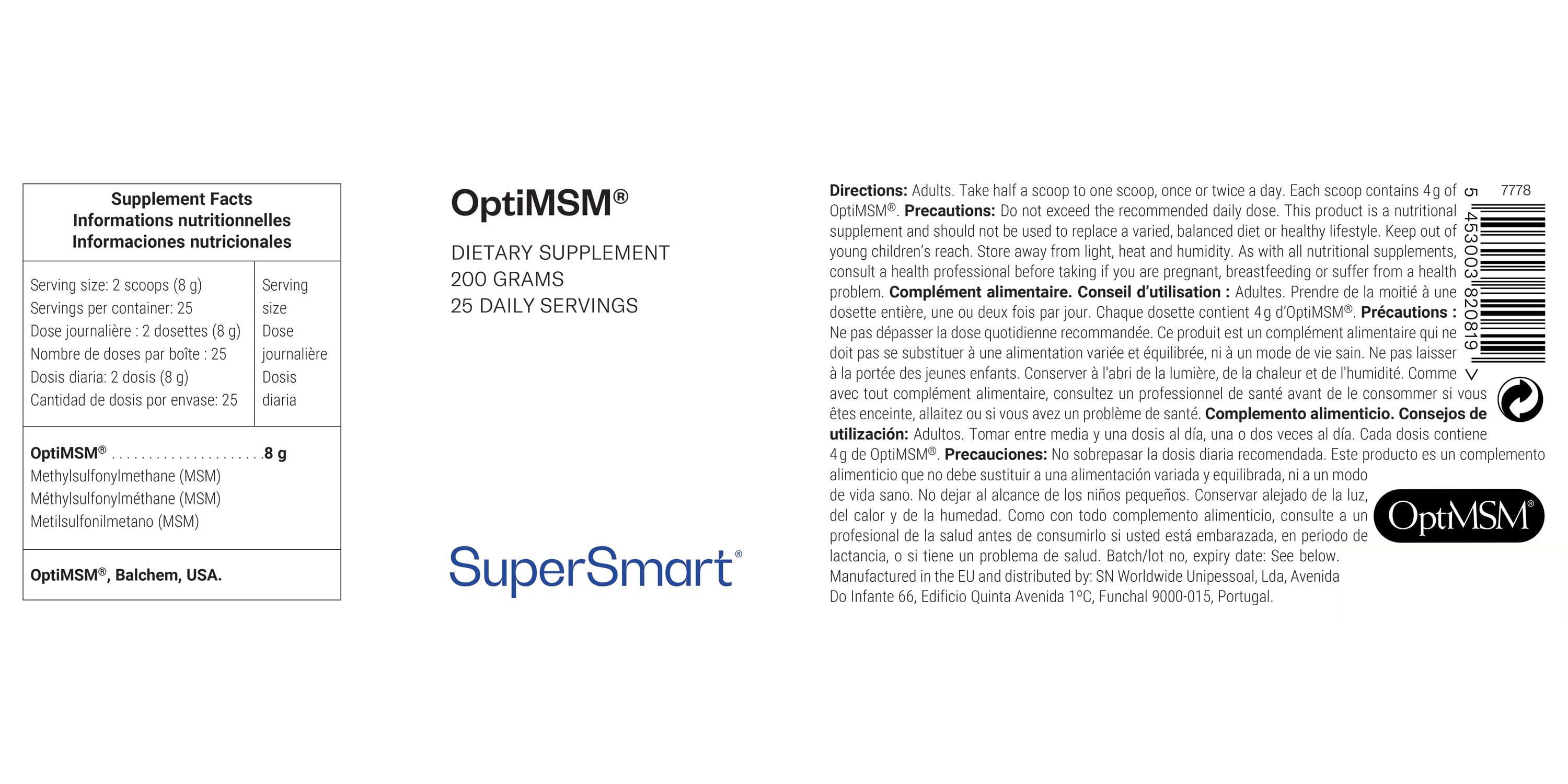 OptiMSM® Nahrungsergänzungsmittel