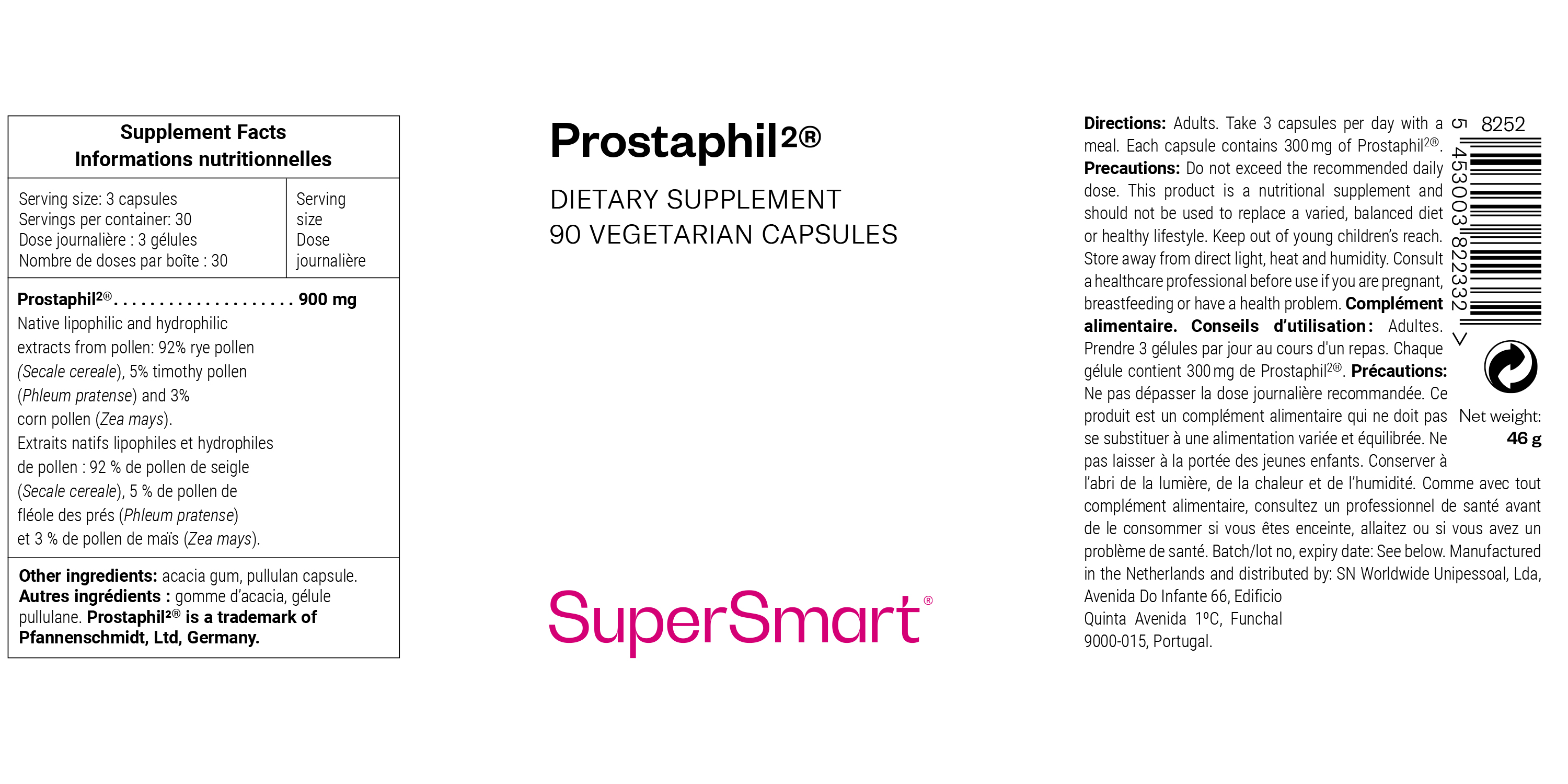 Prostaphil 2 ® suplemento alimentar, contribui para a saúde da próstata