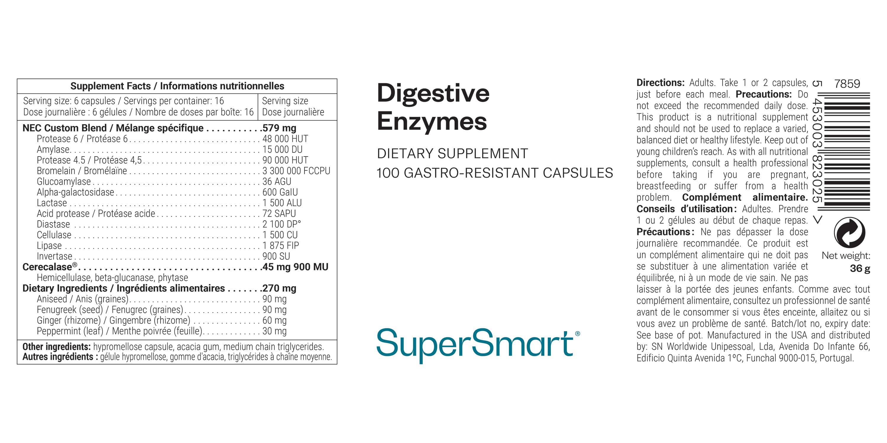 Digestive Enzymes integratore alimentare, aiuto alla digestione