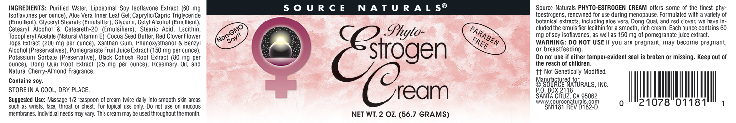 Phyto-Estrogen Cream, penetración  liposomal 