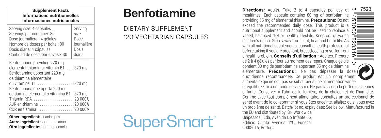 Benfotiamine dietary supplement, contributes to blood sugar control