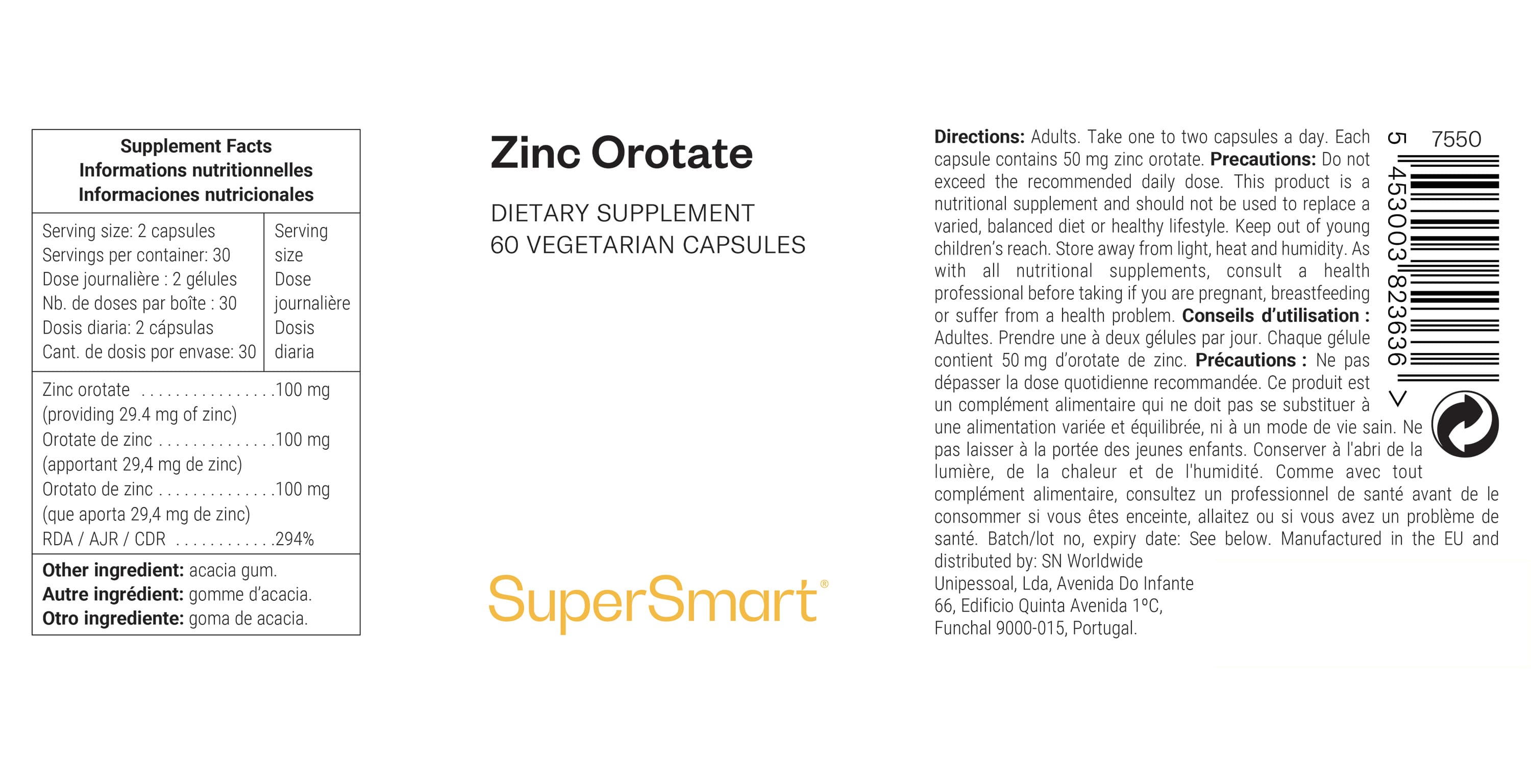 Complément D'Orotate de Zinc