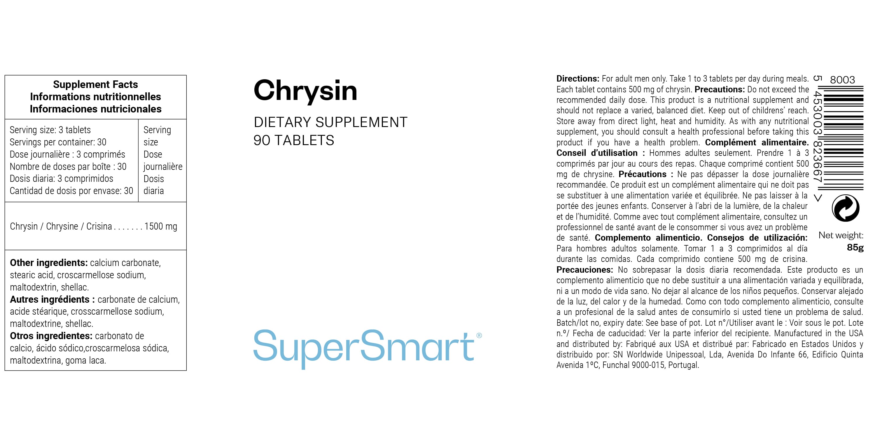 Complément Alimentaire de Chrysine