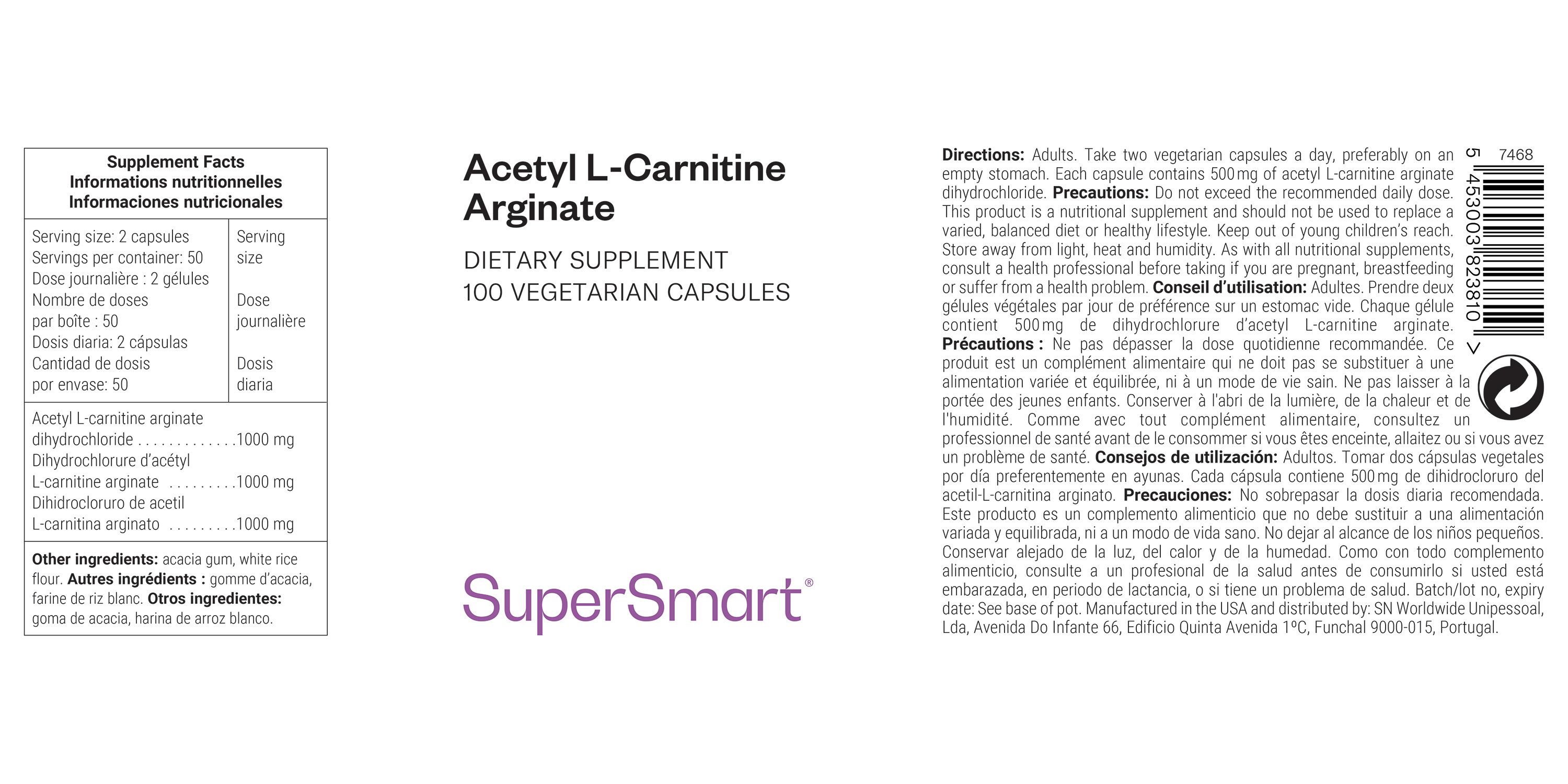 Acetyl L Carnitine Arginate Voeding hersenen Boost voor geheugen en