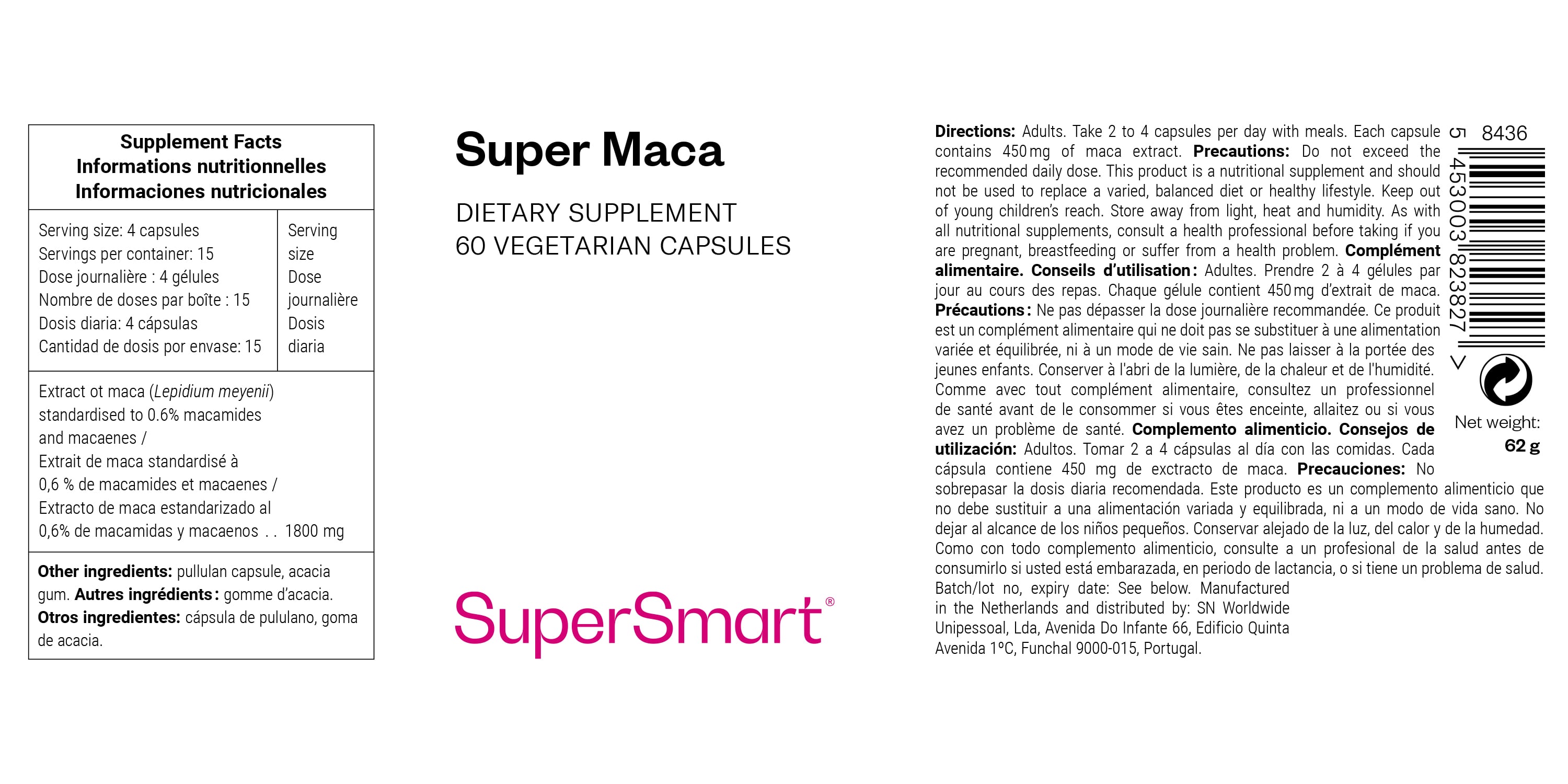 Maca Nahrungsergänzungsmittel