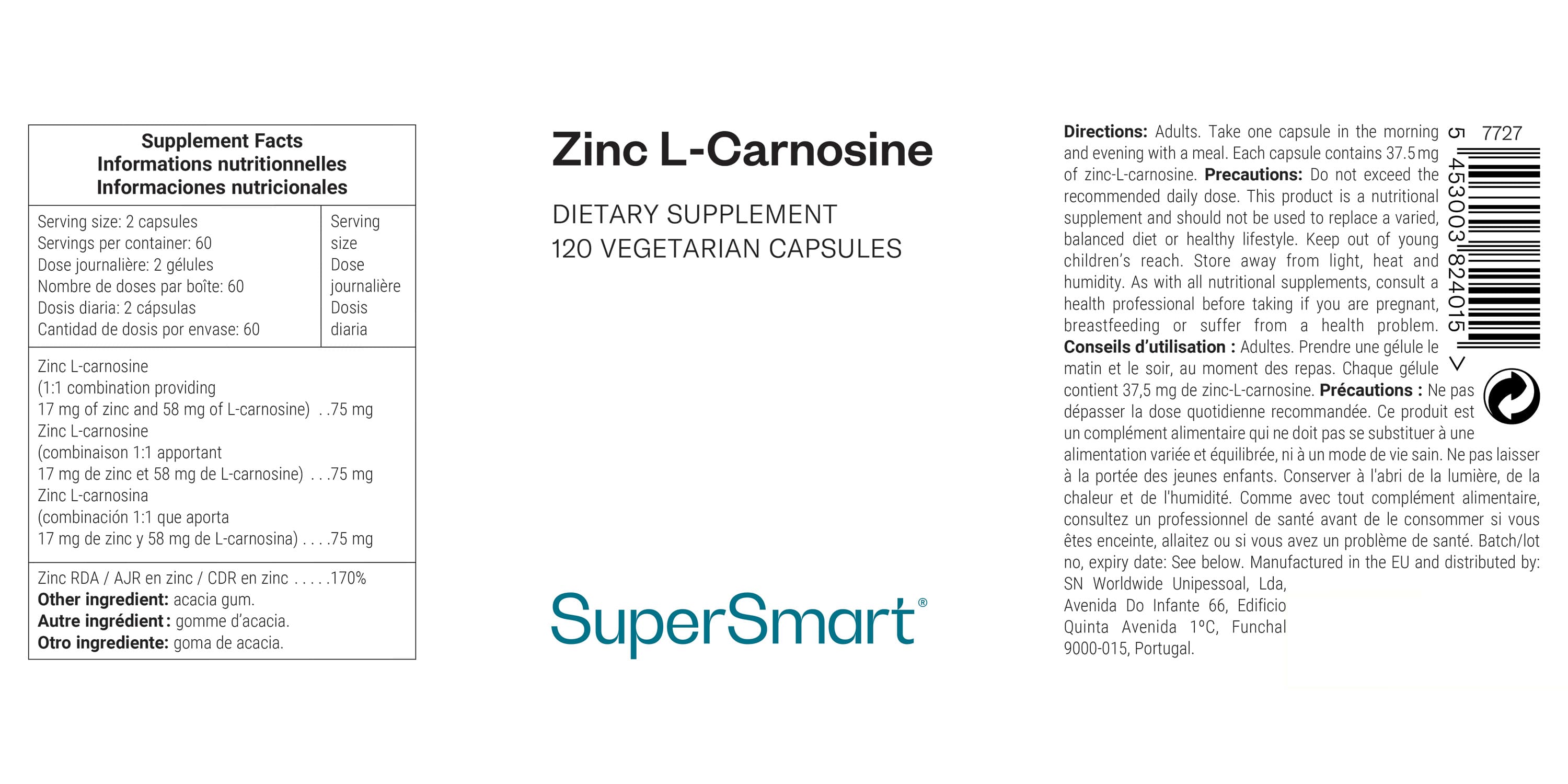 Integratore di zinco L-carnosina