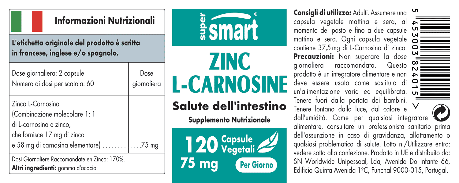 Zinc Lcarnosine Integratore potenziato di carnosina