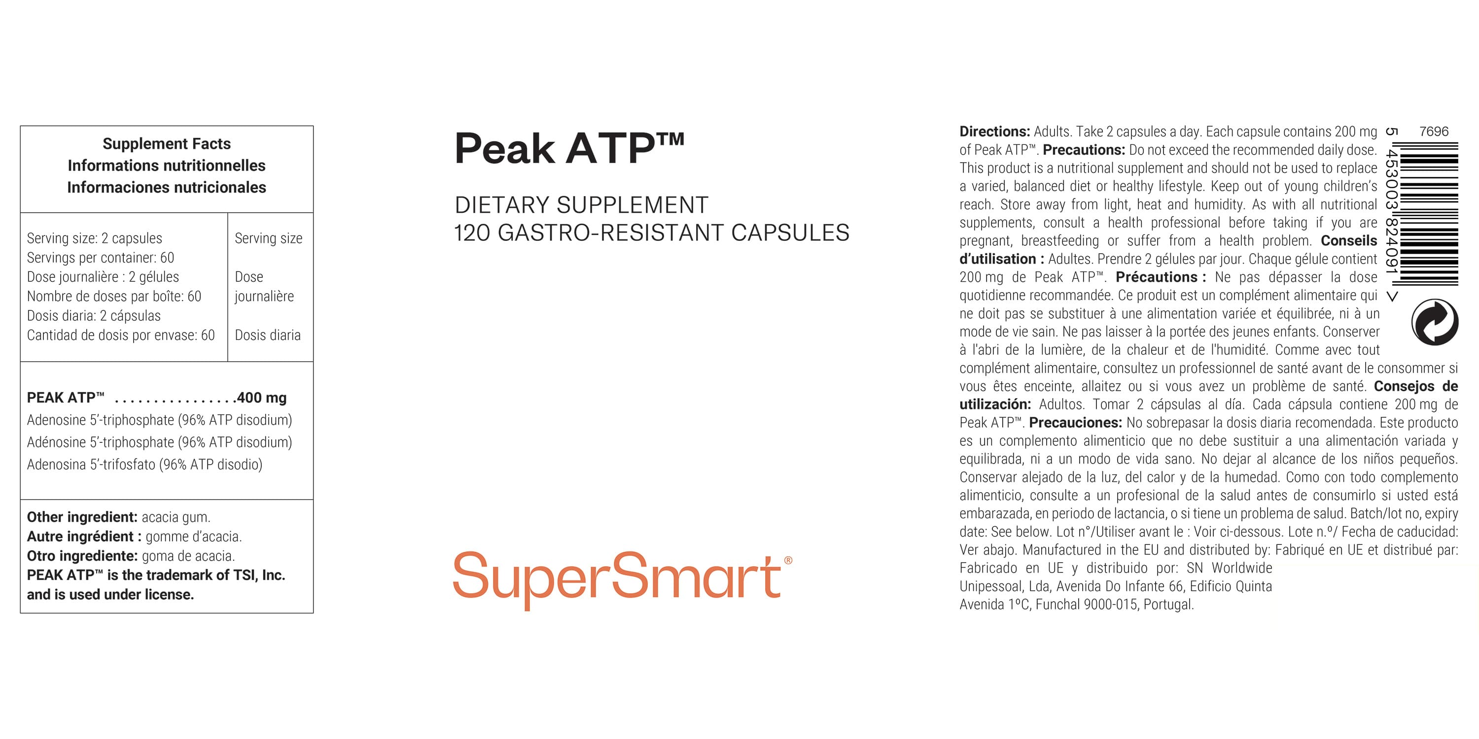Peak ATP | Complément alimentaire d’ATP (adénosine phosphate)