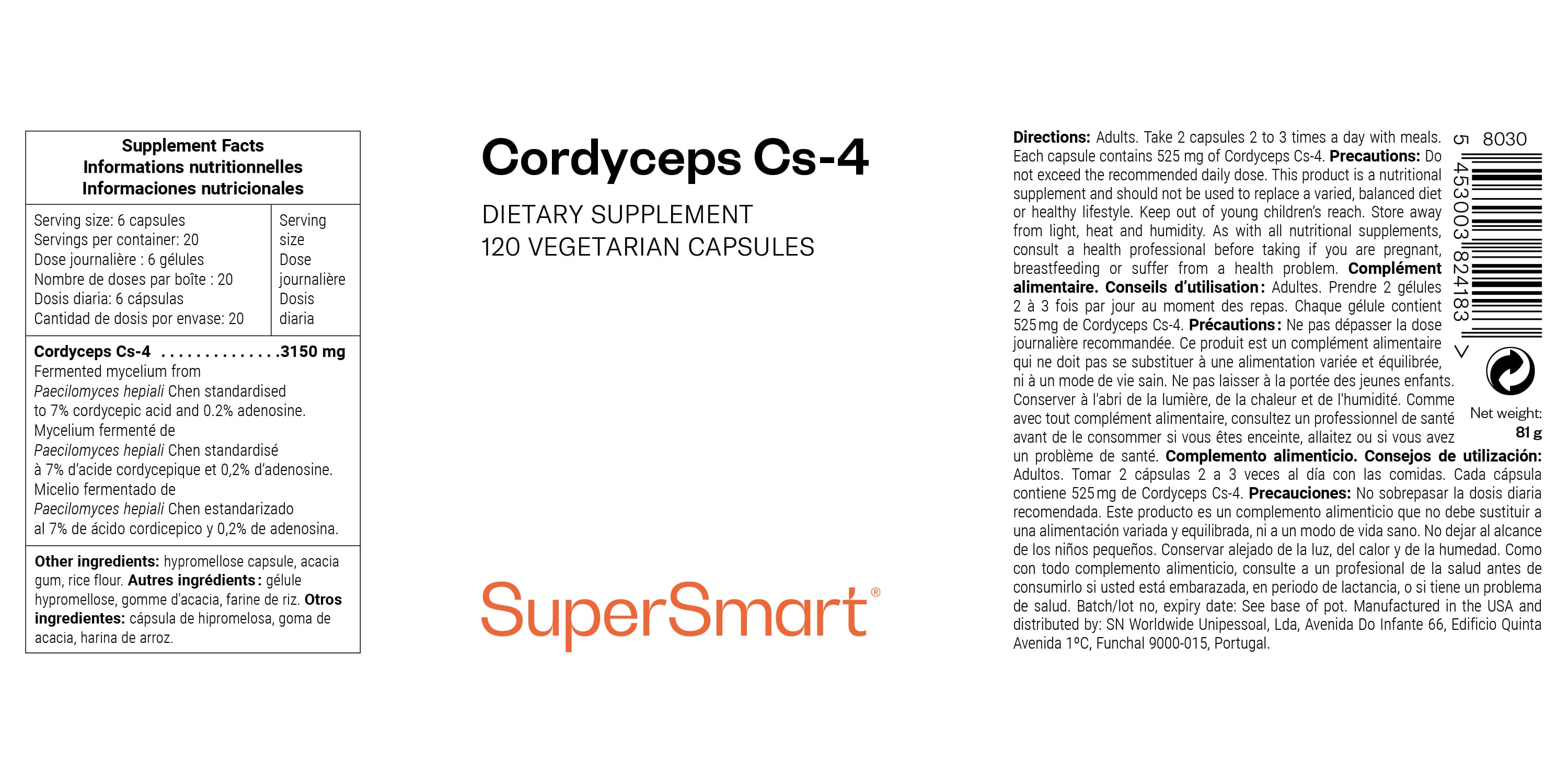 Cordyceps Cs-4 Supplement