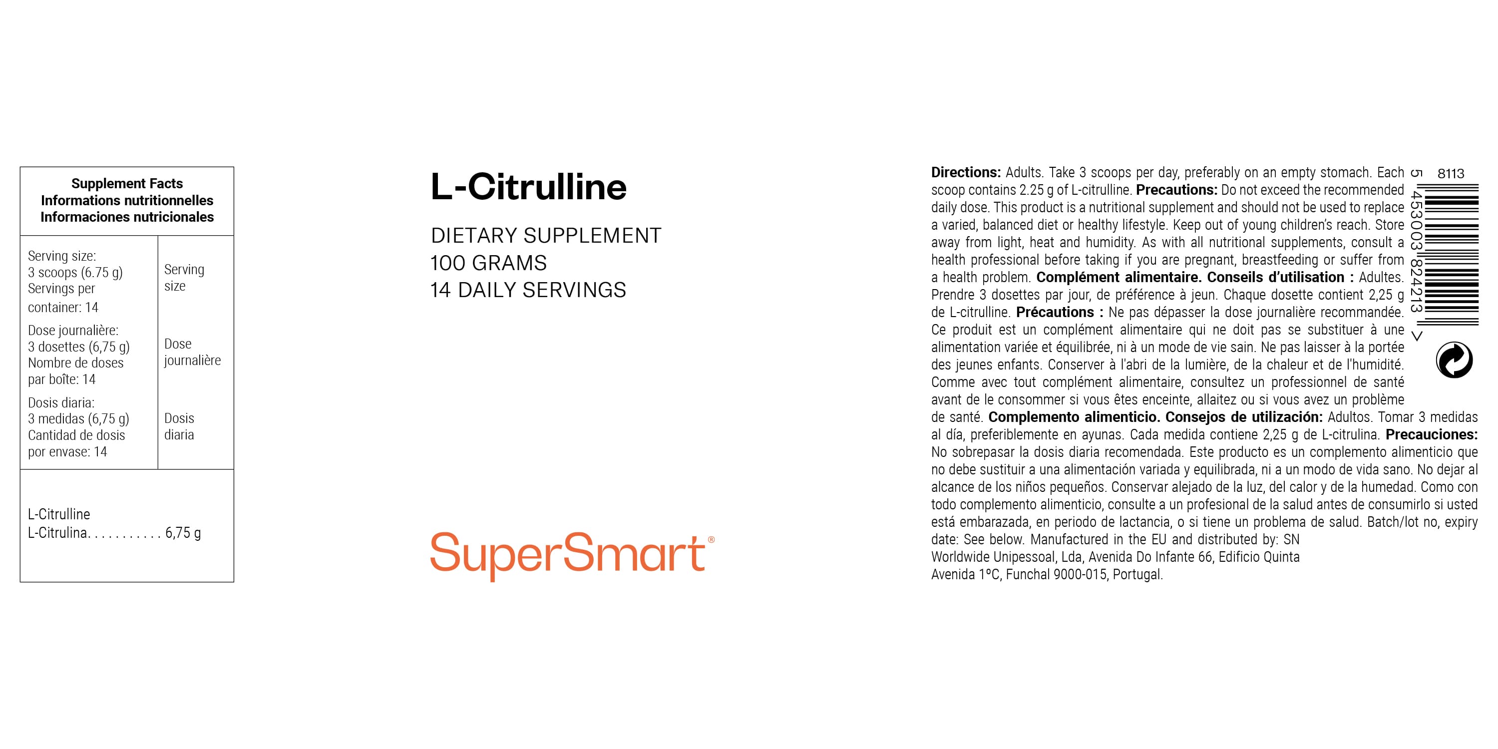 Complément alimentaire de L-Citrulline