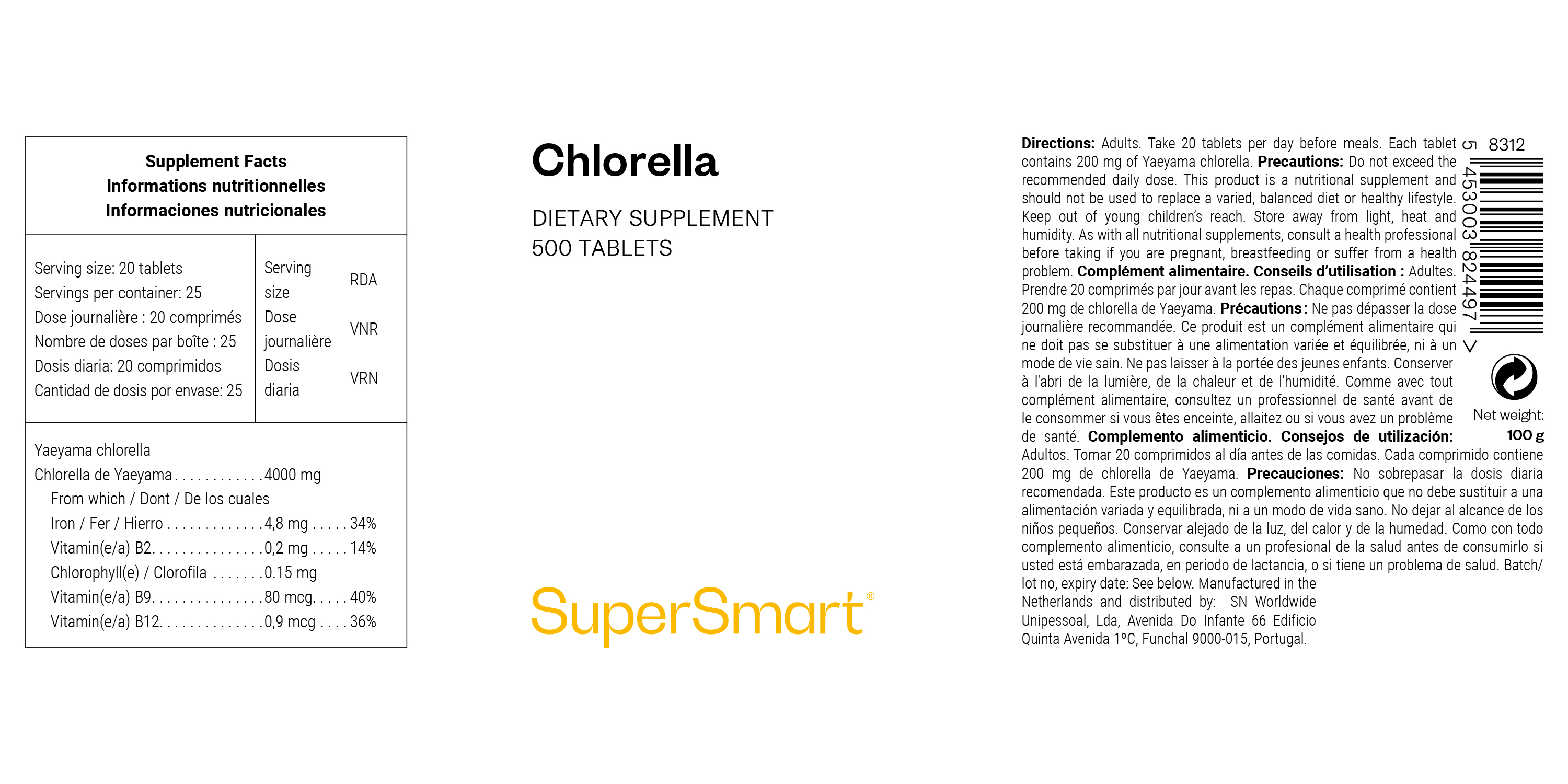 Supplément de chlorelle