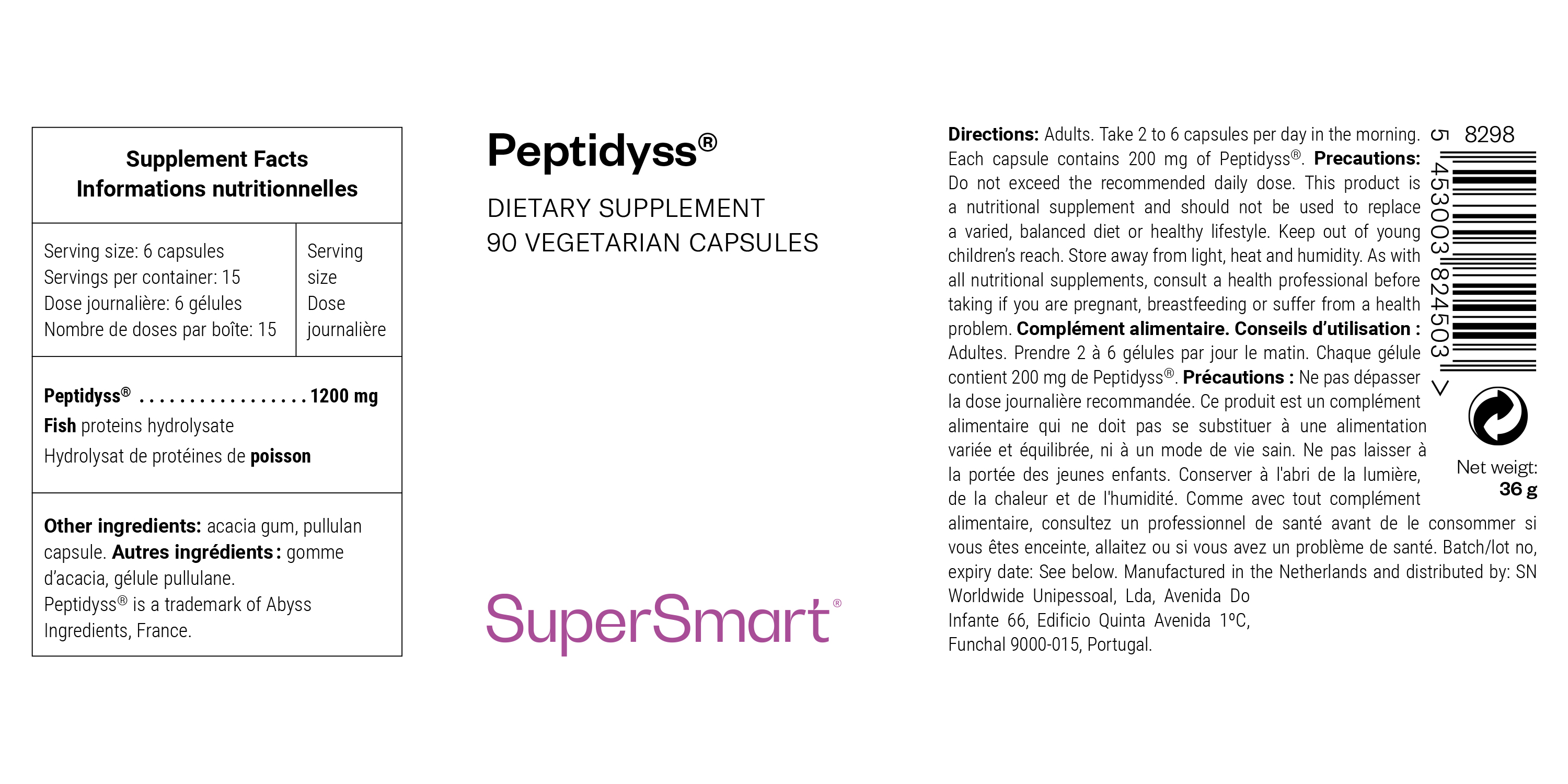 Integratore alimentare Peptidyss®