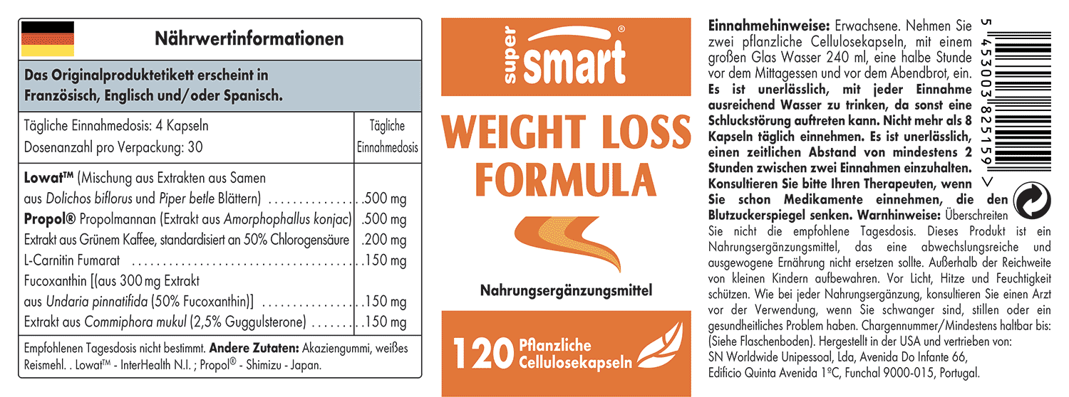 Weight Loss Formula Natürliche Formel zur Gewichtsabnahme