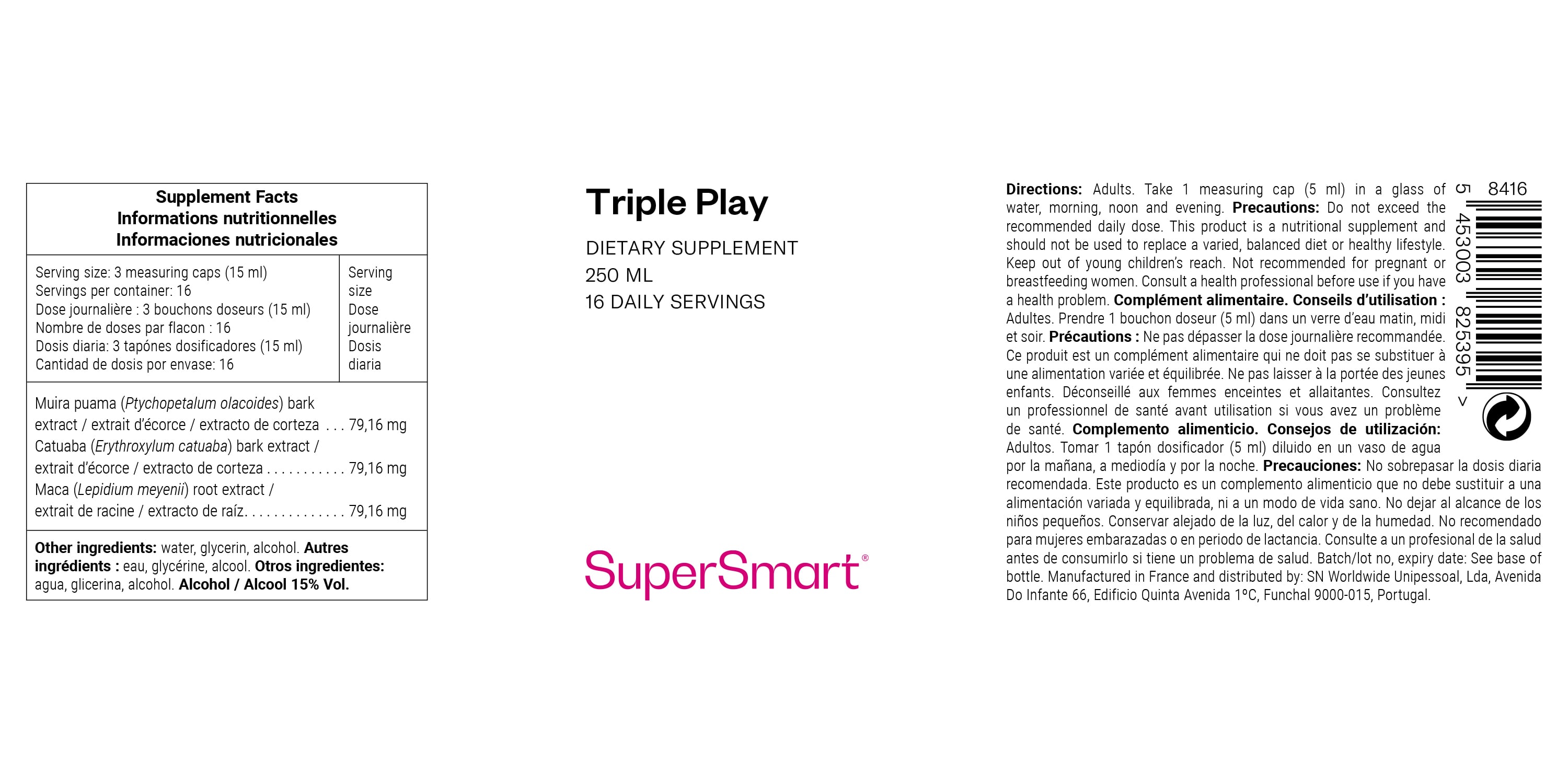 Complemento Alimenticio Afrodisiaco Triple Play