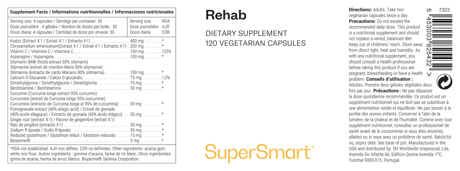 Rehab - Natural Supplement to Stimulate Alcohol Detoxification