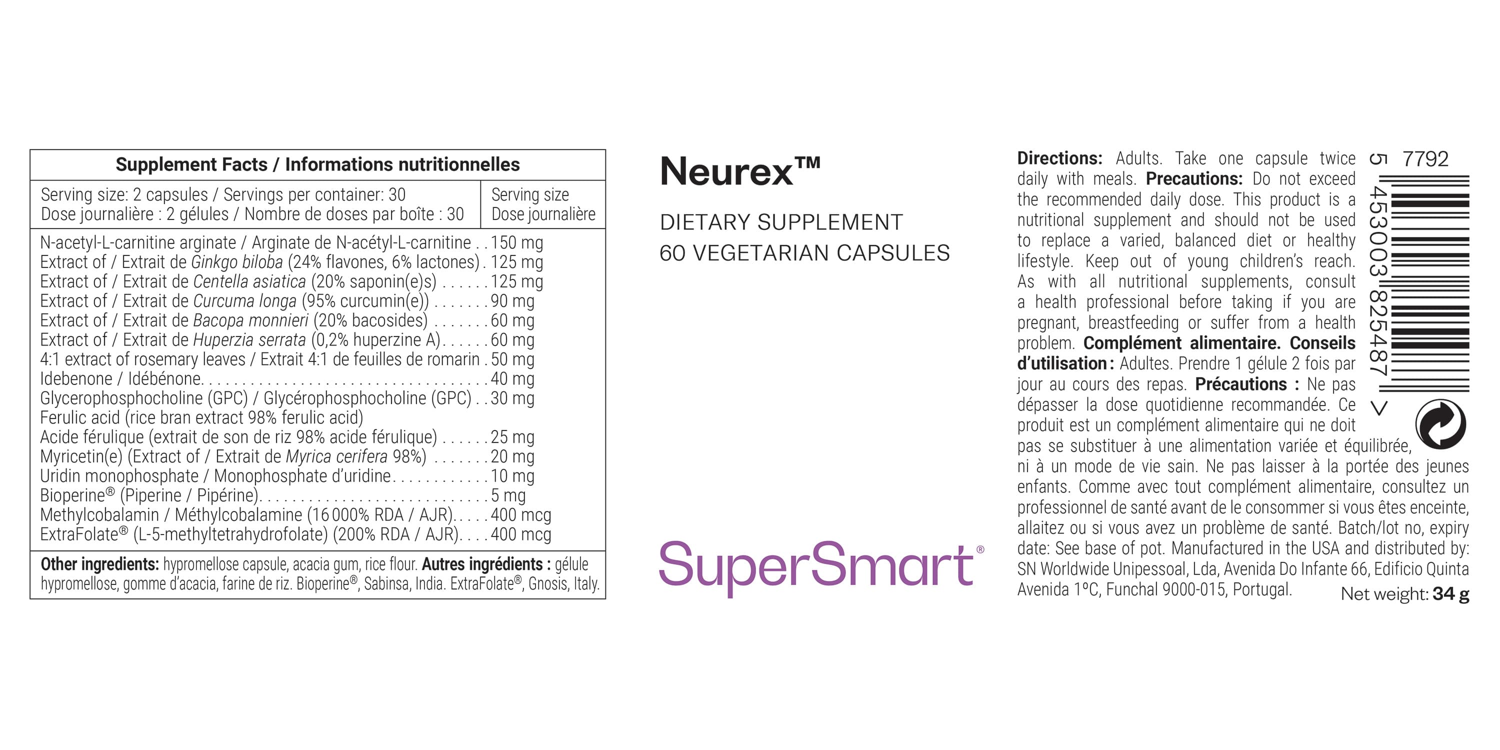 Complemento Alimenticio Neurex