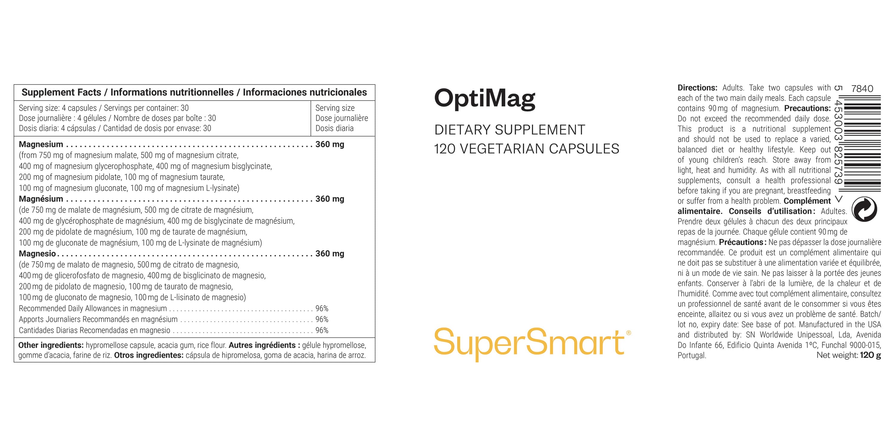 Voedingssupplement met magnesium