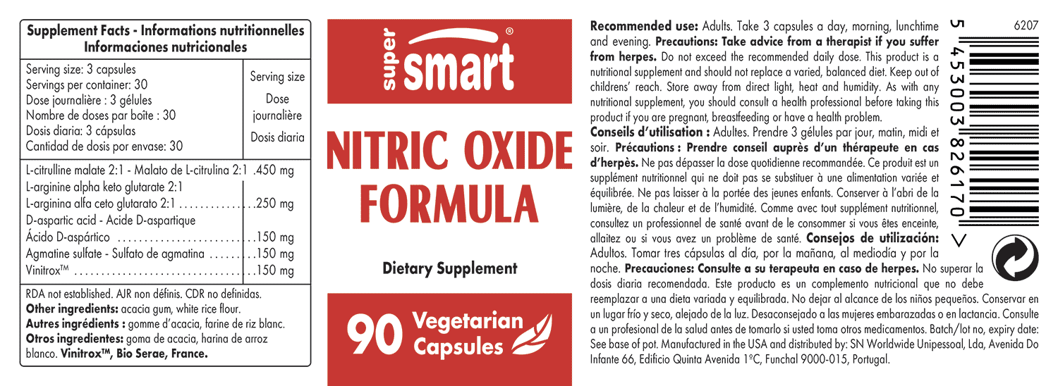 Nitric Oxide Formula Supplement pour Booster l'Oxyde Nitrique