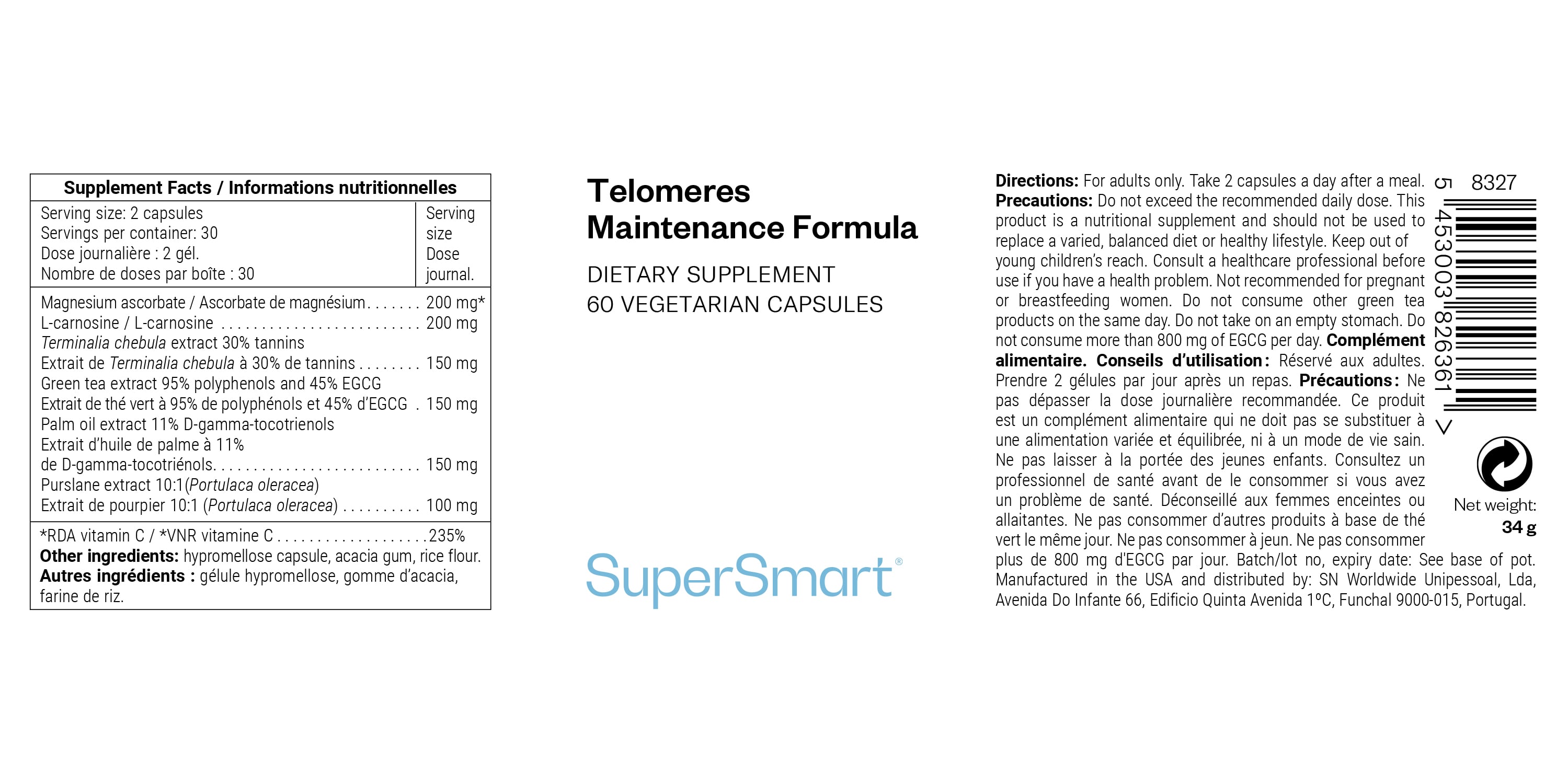 Telomeres Maintenance Formula