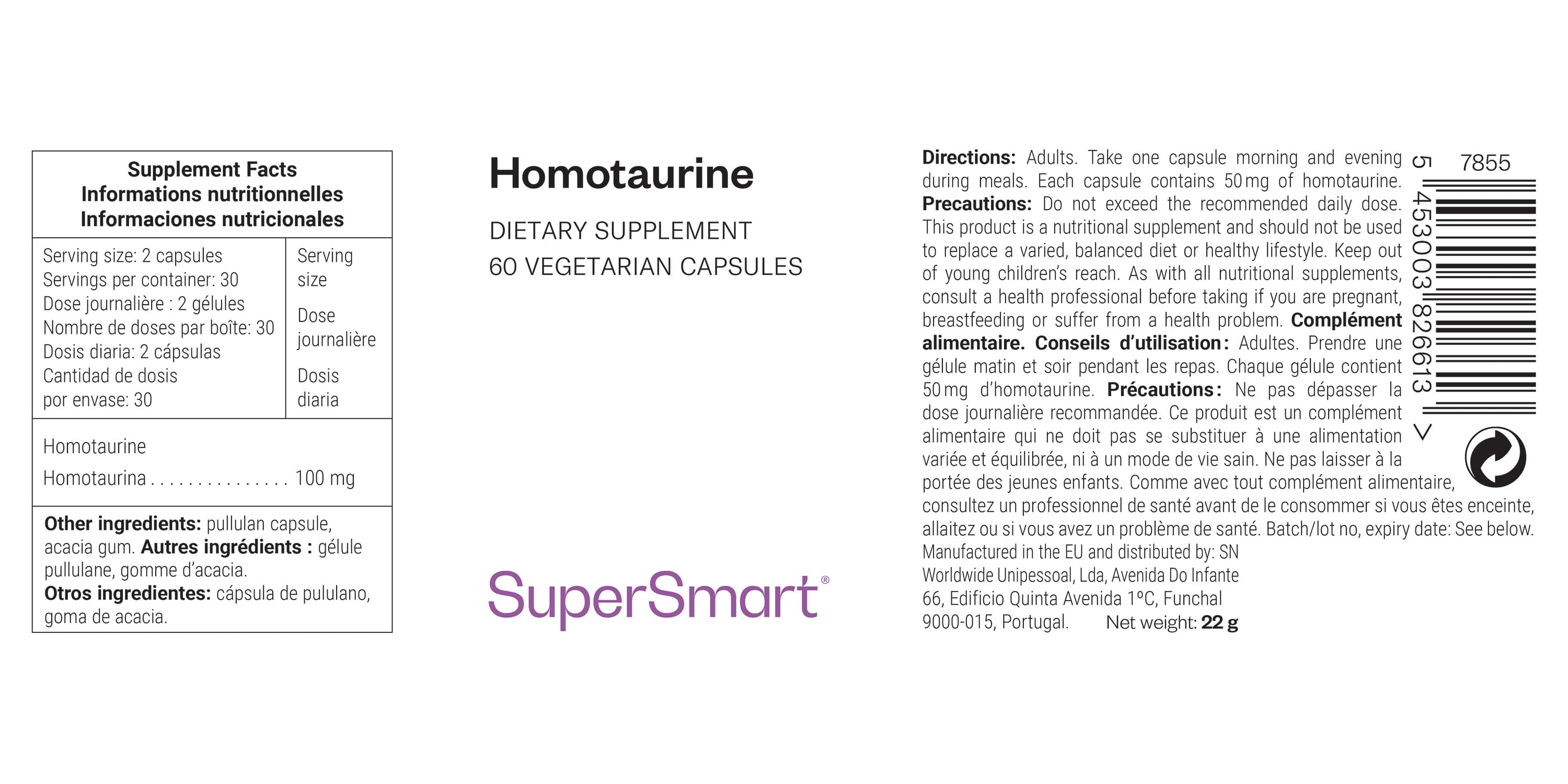 Homotaurine Supplement