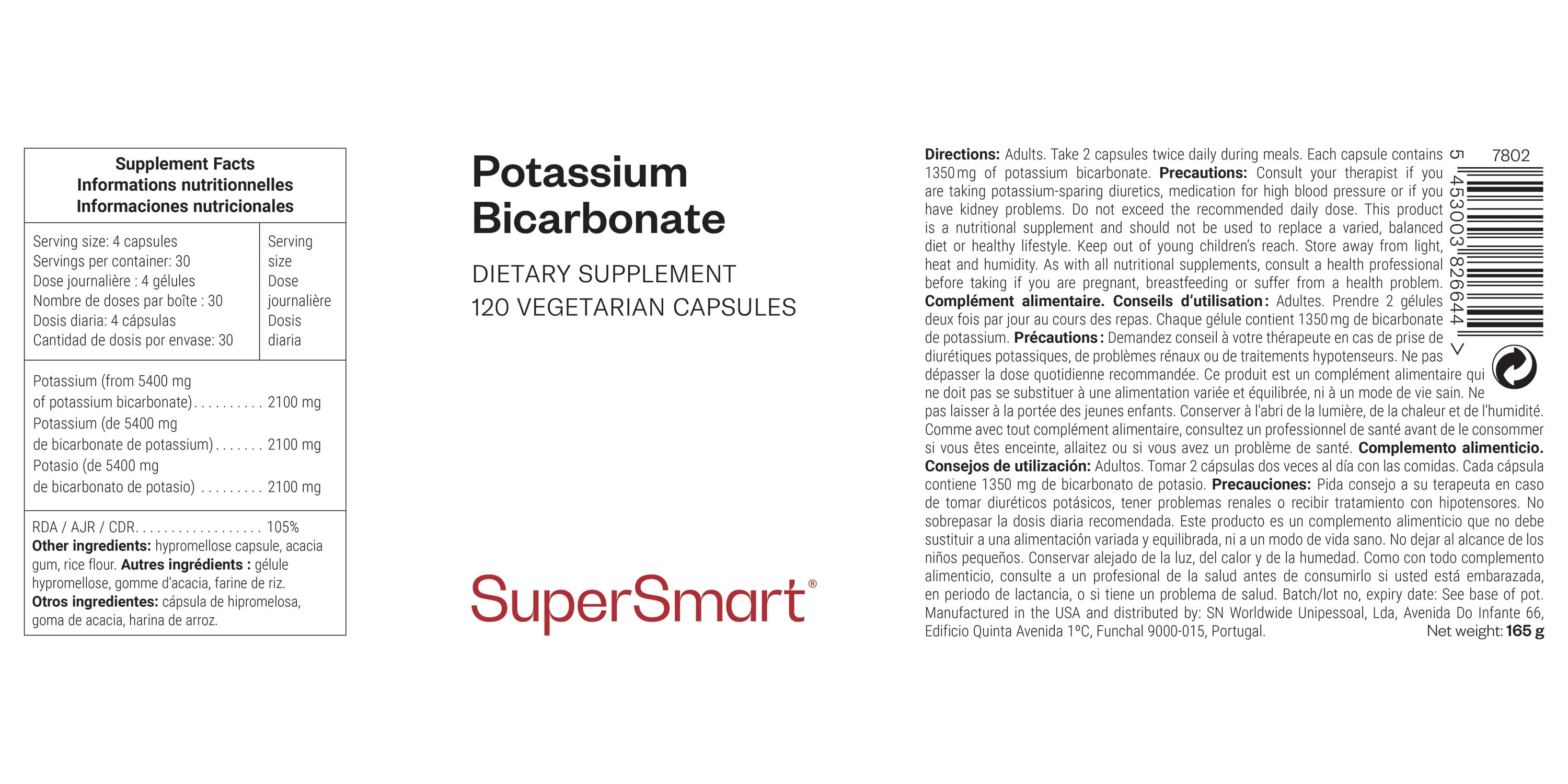 Complément Alimentaire de Bicarbonate de Potassium