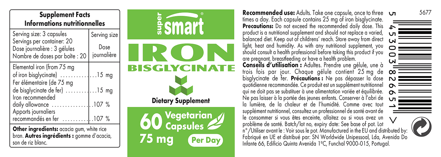 Iron Bisglycinate Bioavailable Form of Iron to Increase Iron Intake